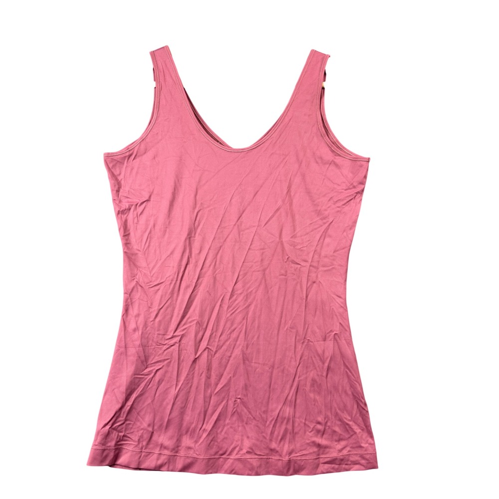 Spanx Supersmooth Essential Tank Top 10214R Rose Pink Womens Size 1X V-Neck